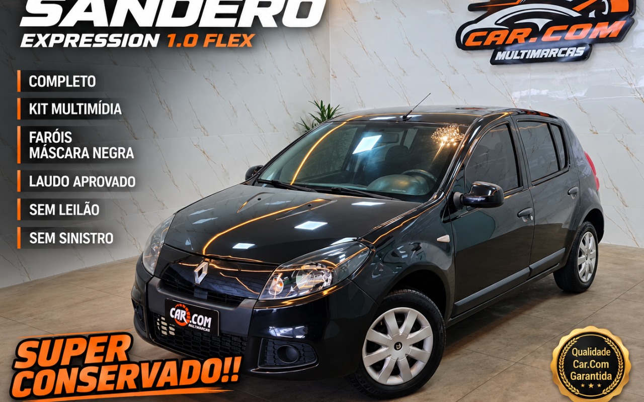 Renault Sandero 2012 Preto — foto 1 de 3