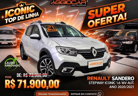 Renault Sandero 2021 Prata — foto 1 de 3