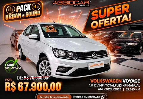 Volkswagen Voyage 1.0 Flex 12V 4p 2023 Prata — foto 1 de 3