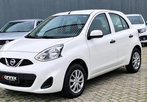 Nissan MARCH S 1.0 12V Flex 5p 2018 Branco — foto 1 de 3