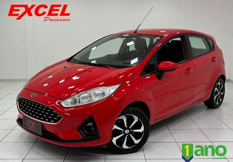Ford Fiesta SE 1.6 16V Flex 5p 2018 Vermelho — foto 1 de 3