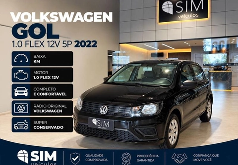 Volkswagen Gol 1.0 Flex 12V 5p 2022 Preto — foto 1 de 3