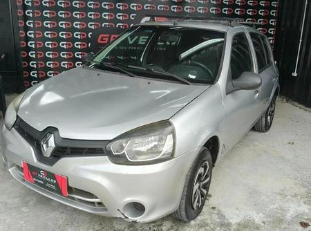 Renault Clio Hi-Flex 1.0 16V 3p 2014 Prata — foto 1 de 3