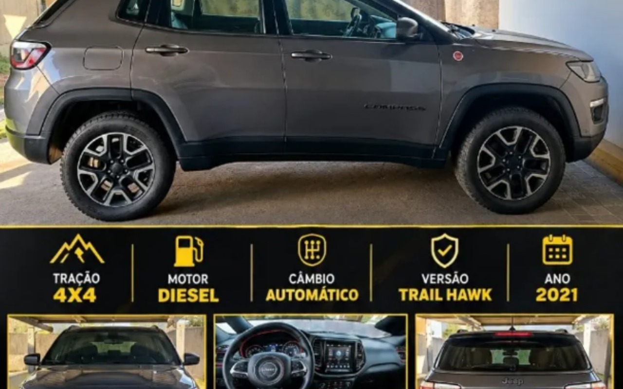 Jeep Compass 2021 Cinza — foto 1 de 3