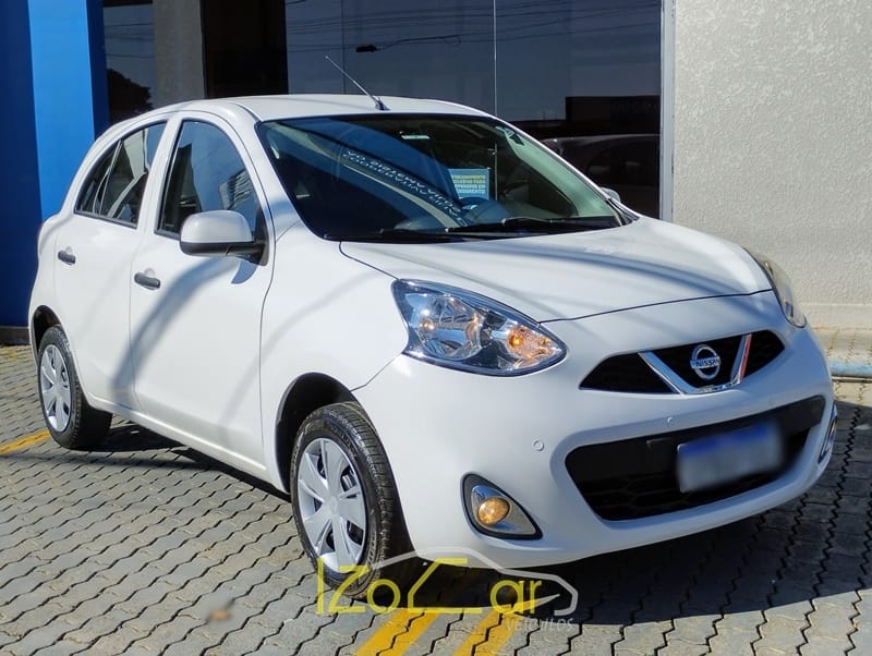 Nissan MARCH S 1.0 12V Flex 5p na cor Branco em Guarapuava / PR - 45331