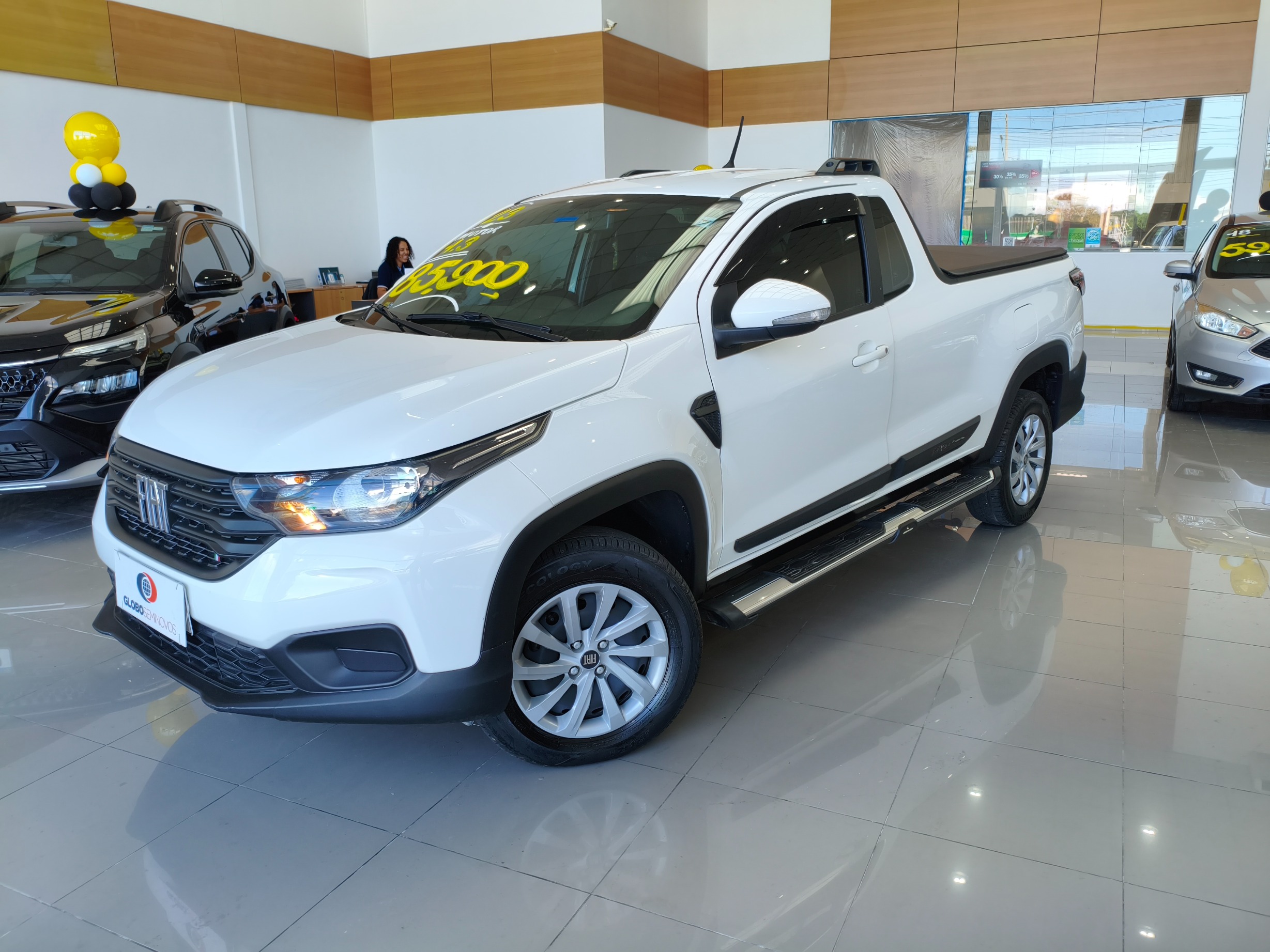 Fiat Strada Freedom 1.3 Flex 8V CS Plus na cor Branco em São José dos Pinhais / PR - 48341