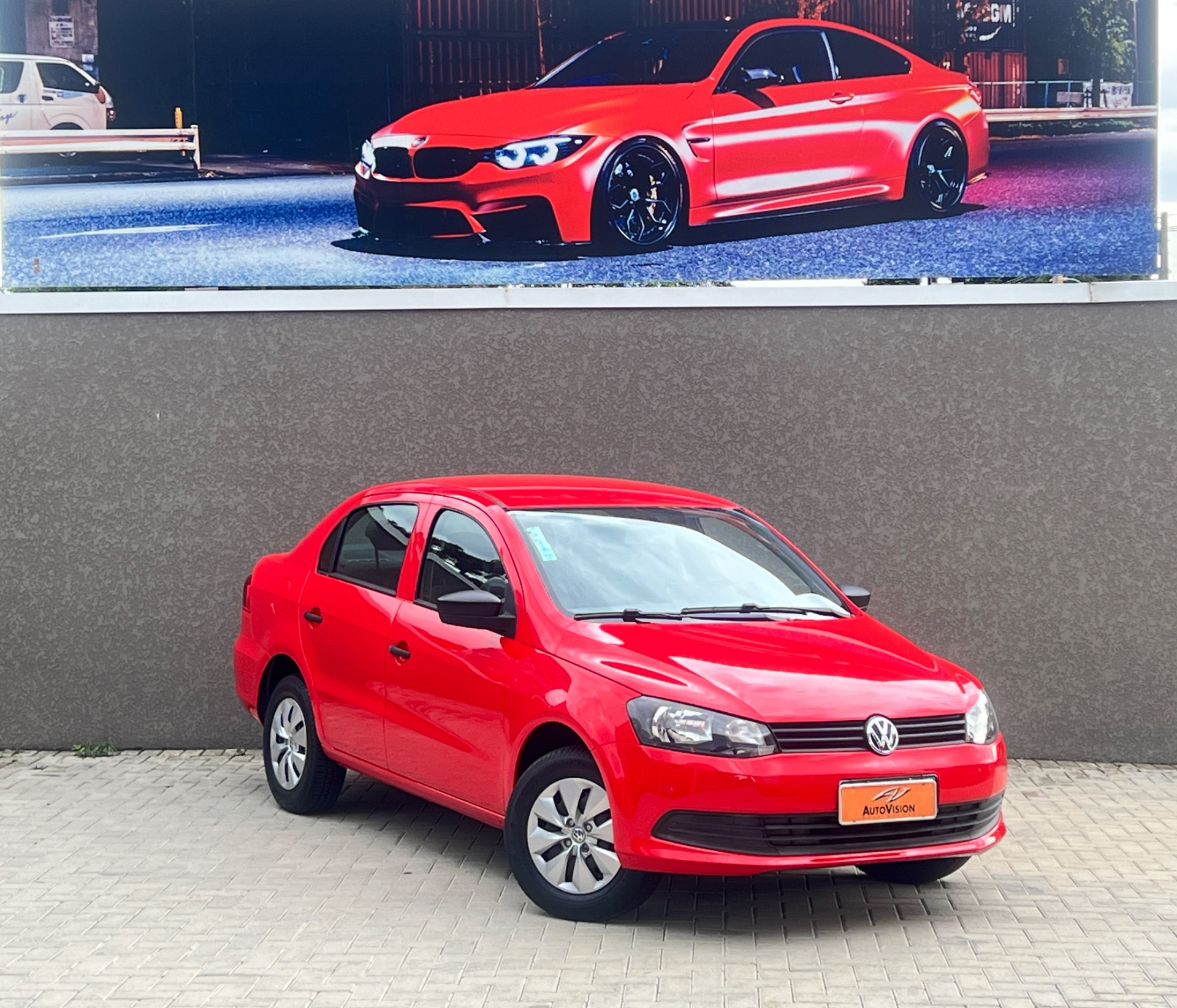 Volkswagen Voyage 1.0/1.0 City Mi Total Flex 8V 4p na cor Vermelho em Curitiba / PR - 50559