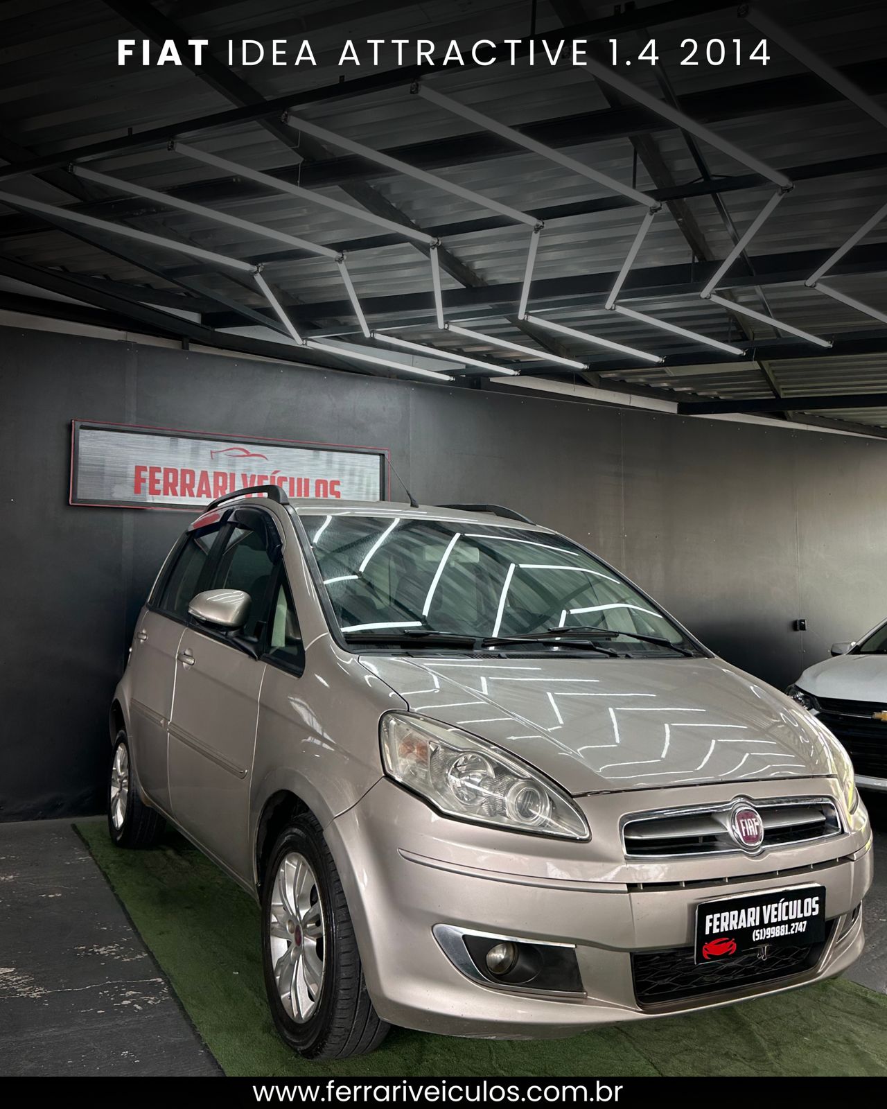 Fiat Idea ATTRACTIVE 1.4 Fire Flex 8V 5p na cor Bege no Canoas / RS - 615