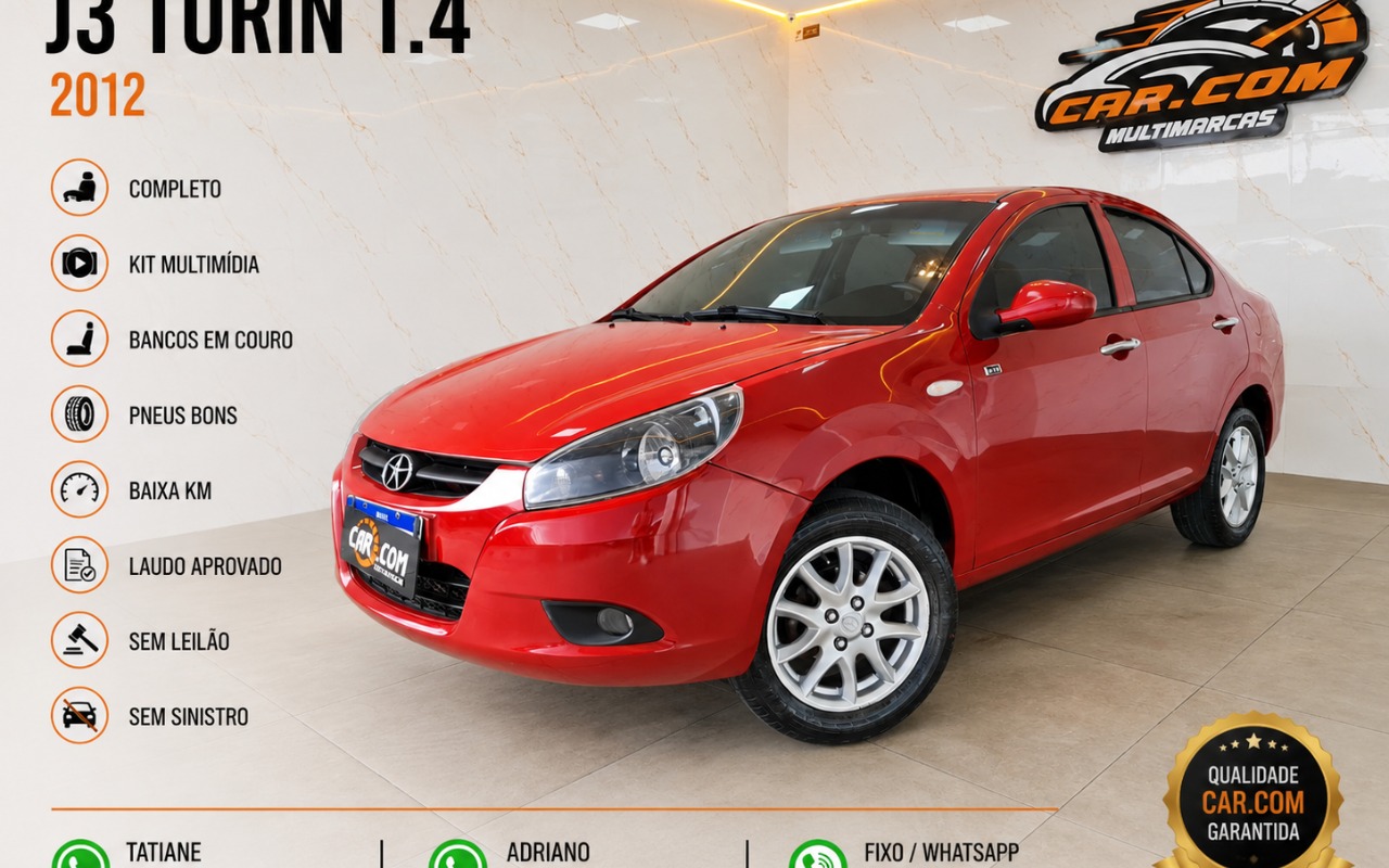JAC J3 Turin Sedan 1.4 16V 4p Mec. na cor Vermelho em Curitiba / PR - 879571