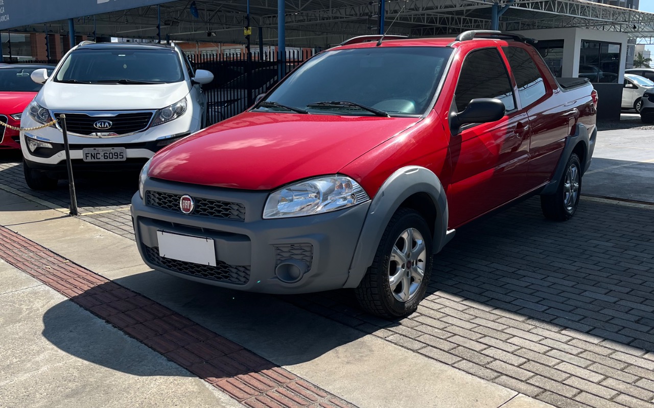 Fiat Strada Working 1.4 mpi Fire Flex 8V CS na cor Vermelho em Joinville / SC - 896982