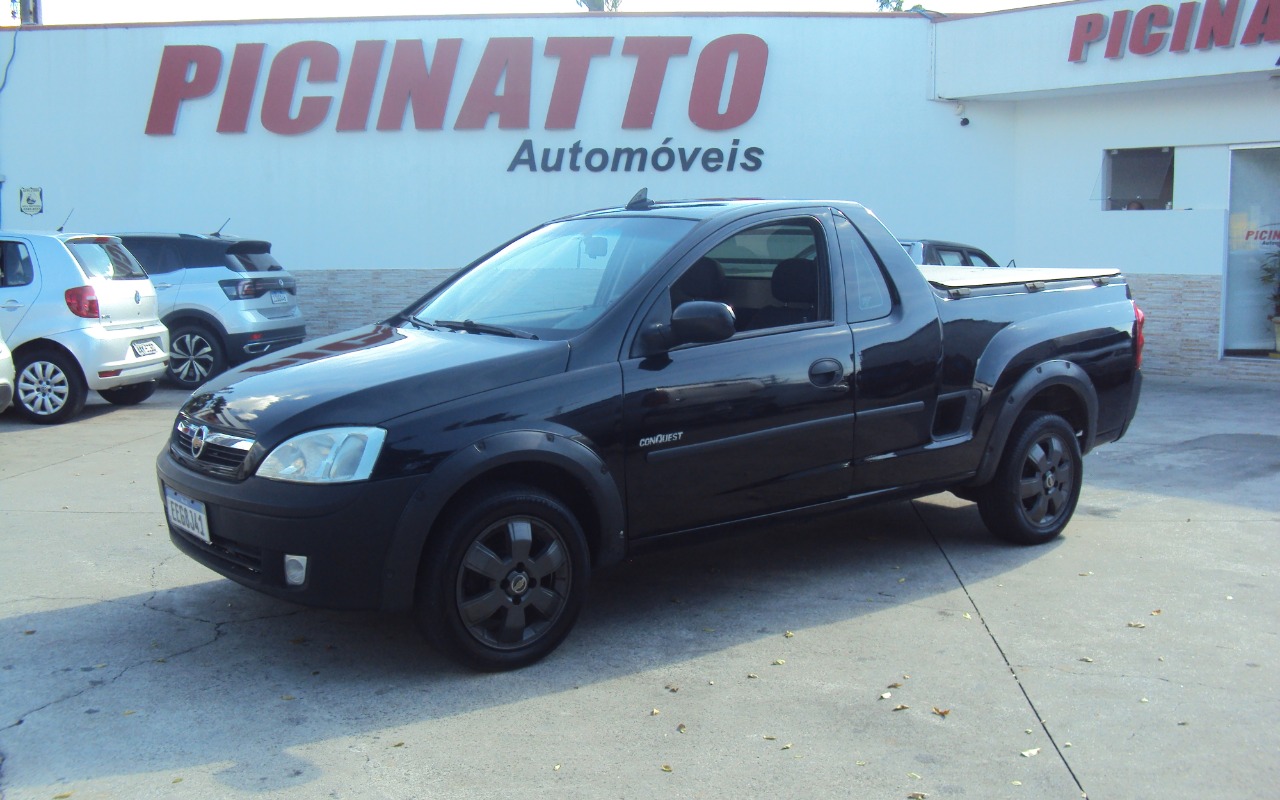 Chevrolet Montana 1.4 8V Conquest ECONOFLEX 2p na cor Preto em Curitiba / PR - 940746