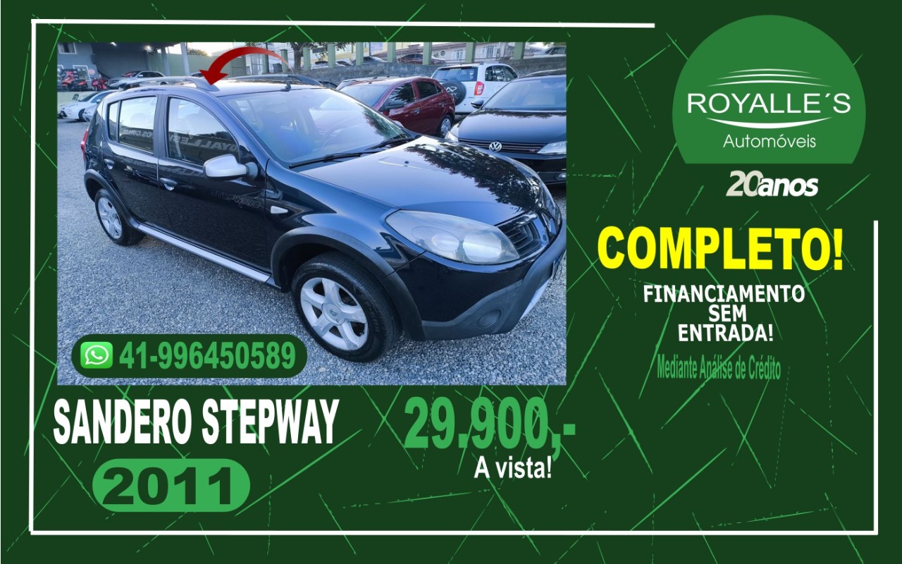 Renault Sandero STEPWAY Hi-Flex 1.6 16V 5p na cor Azul em Curitiba / PR - 954125