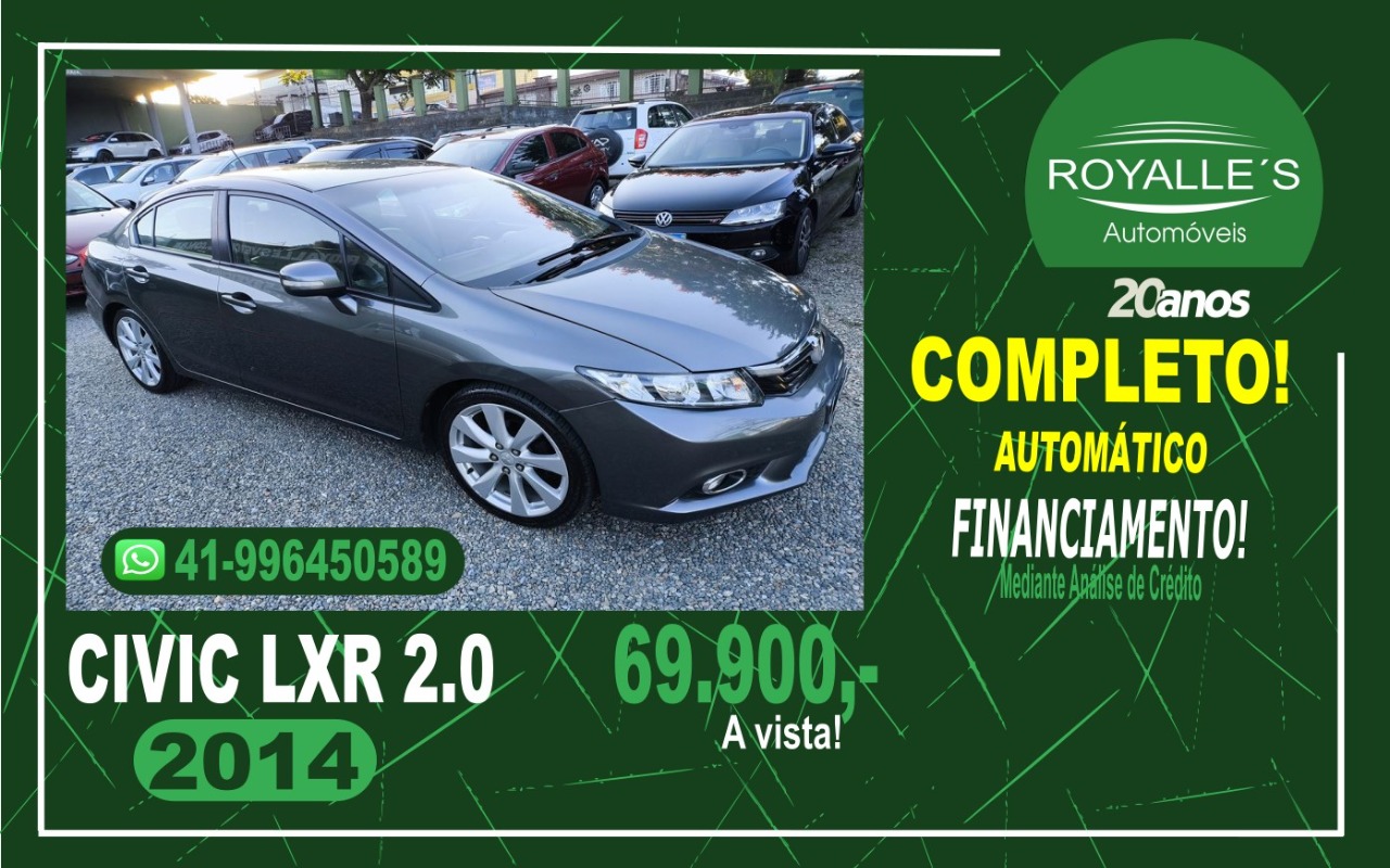 Honda Civic Sedan LXR 2.0 Flexone 16V Aut. 4p na cor Cinza em Curitiba / PR - 959699